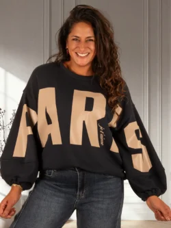 Donkerblauwe sweater "Paris" van Mooij