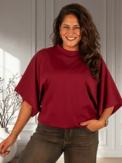 Bordeaux ballon shirt vleermuismouw van Mooij