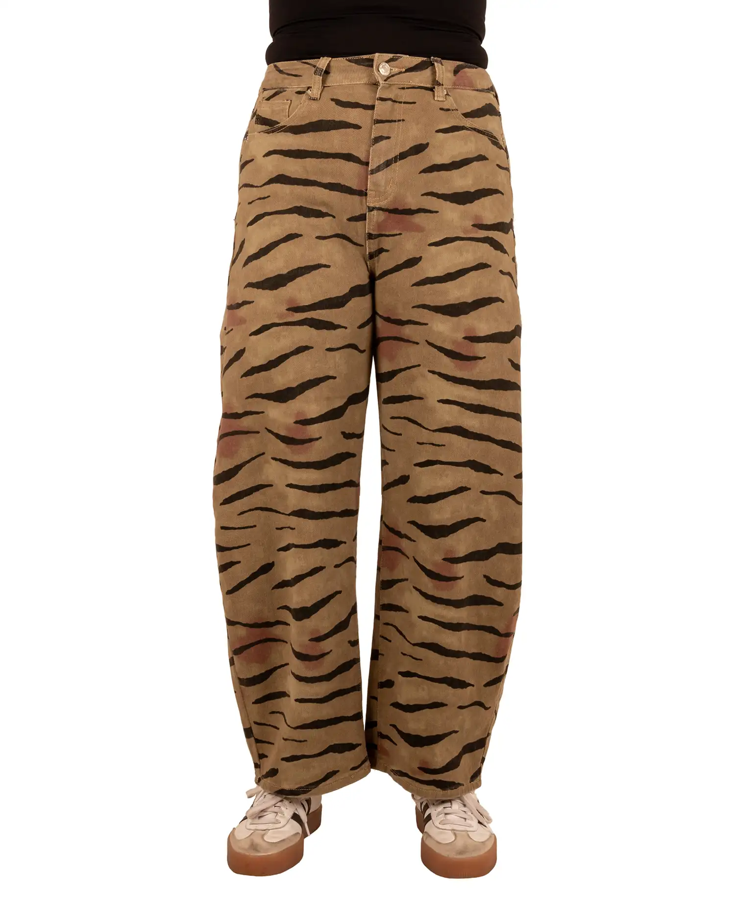 Camouflage print balloon jeans van Jewelly - Afbeelding 4