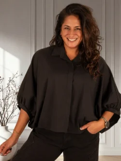 Zwarte oversized blouse van Gemma Ricceri