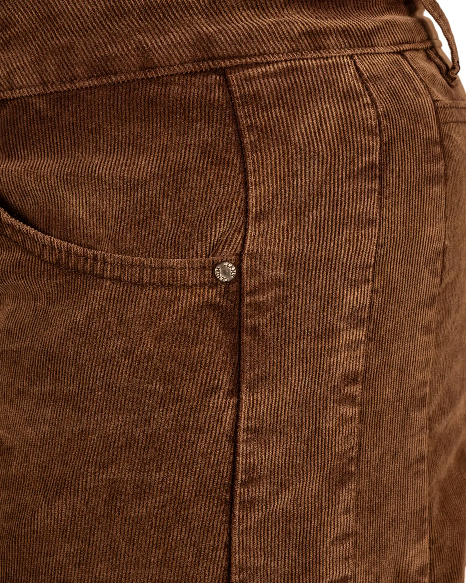 Bruine rib barrel wide leg jeans van Gemma Ricceri - Afbeelding 5