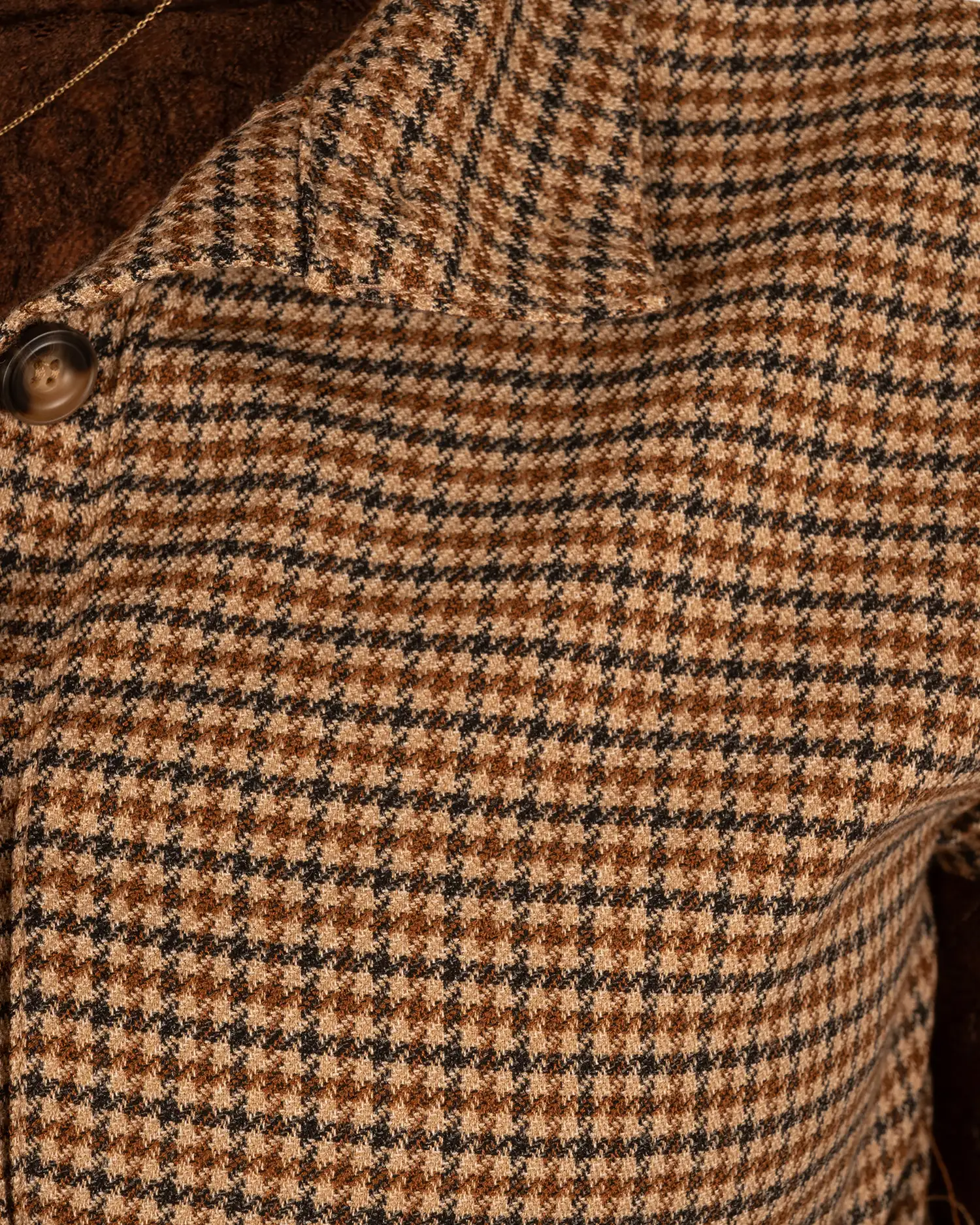 Camel/zwart geruit gilet van Gemma Ricceri - Afbeelding 5