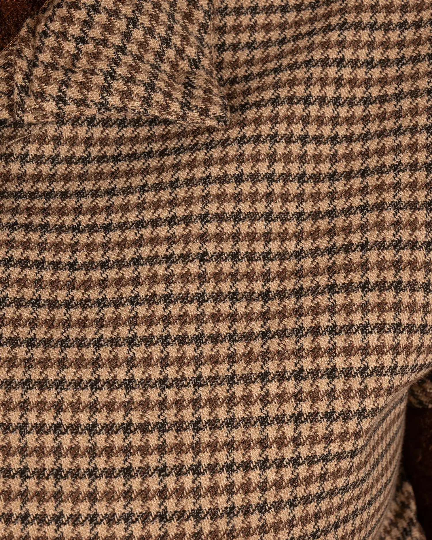 Bruin/taupe/zwart geruit gilet van Gemma Ricceri - Afbeelding 5