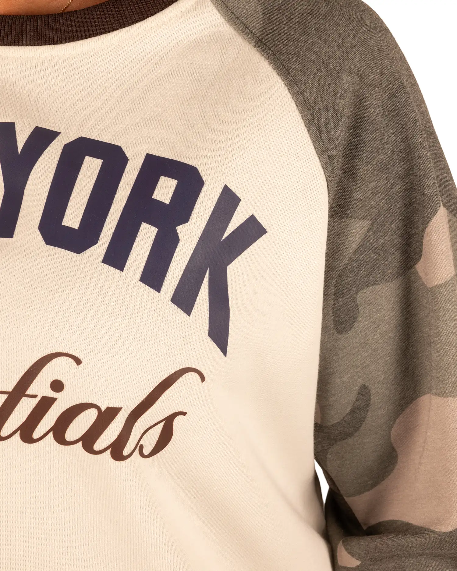 Ecru/army sweater "New York" van Savinni - Afbeelding 5
