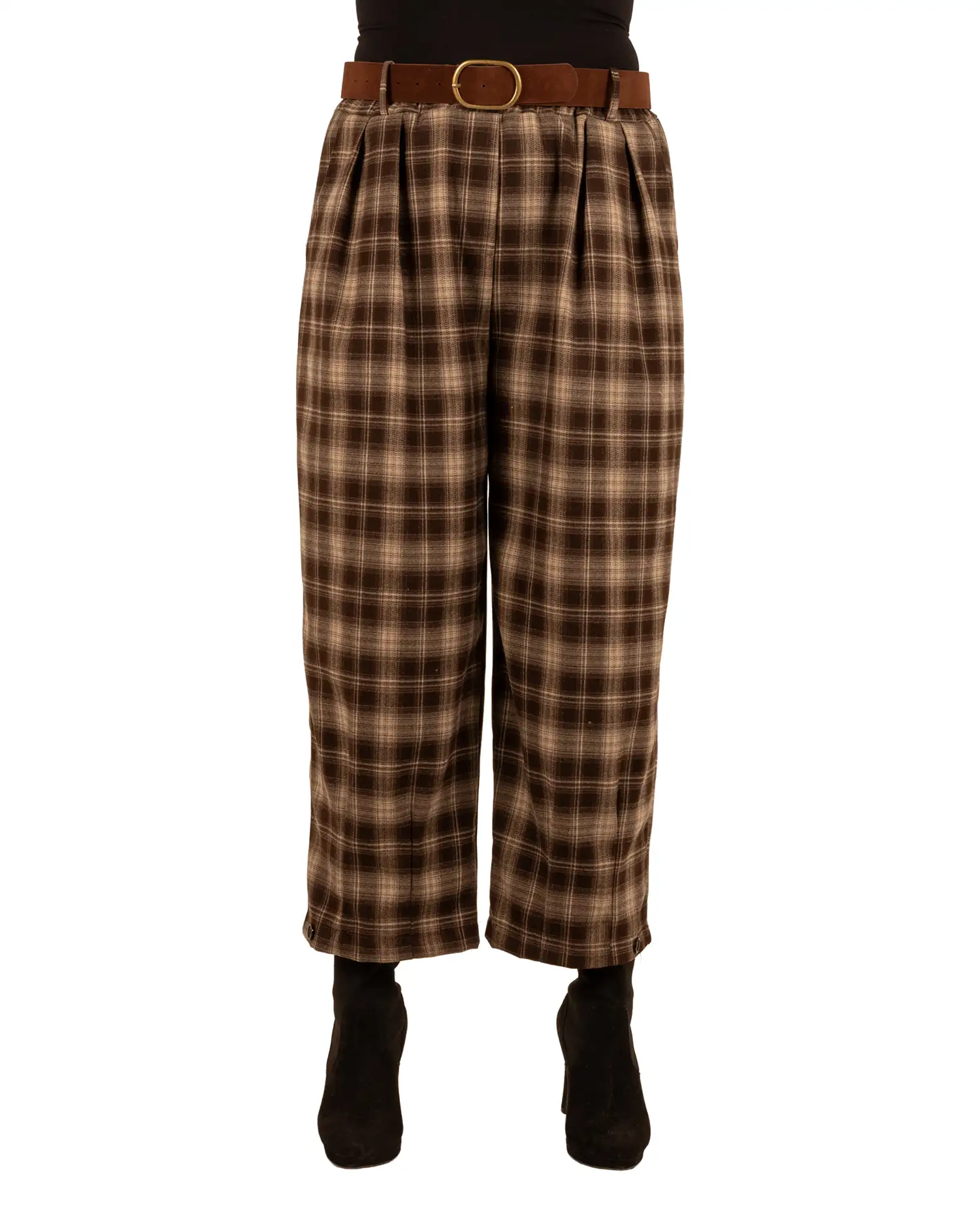 Bruin/beige geruite ballonbroek van Lamiar - Afbeelding 6