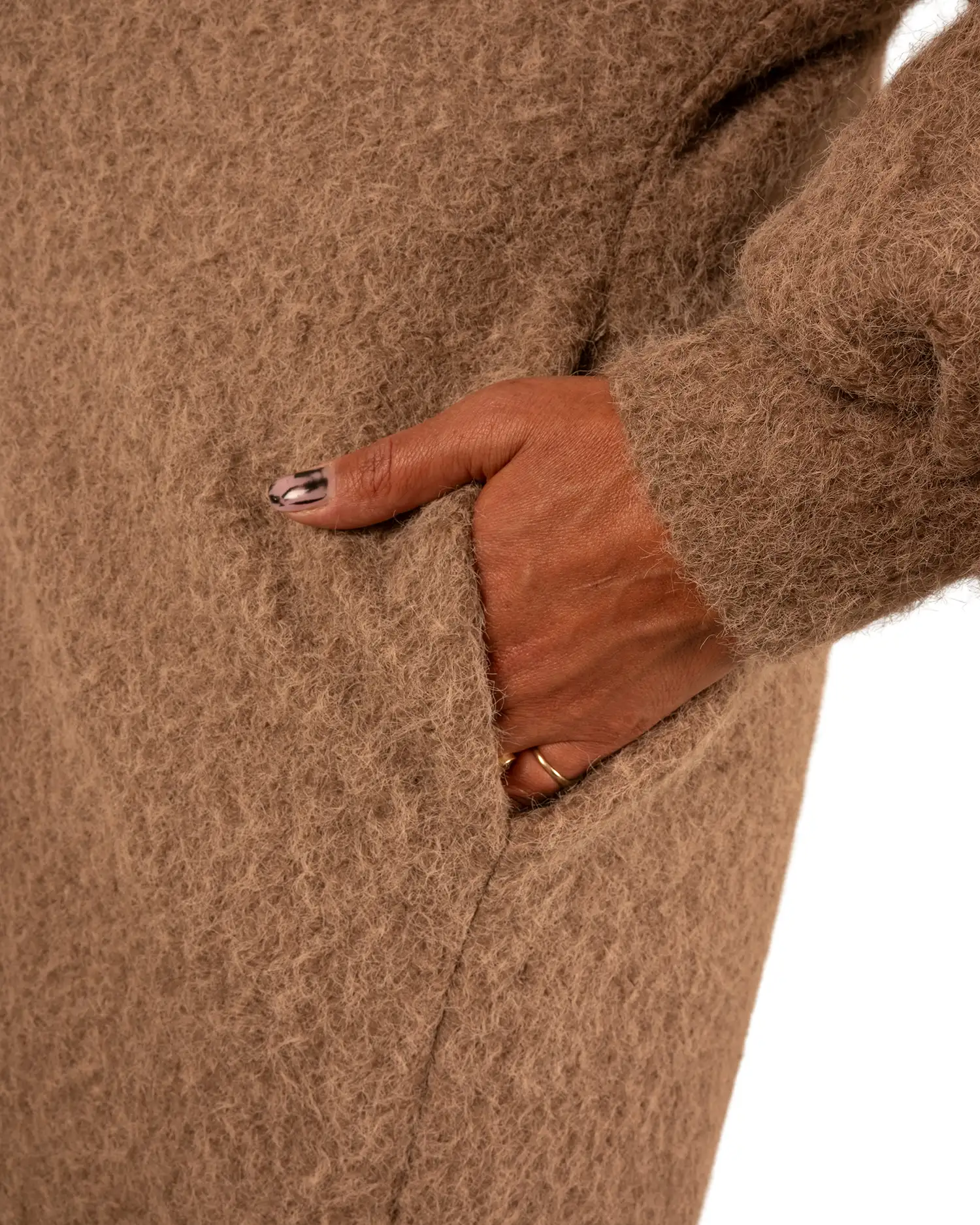 Beige lang vest van El-Vita - Afbeelding 5