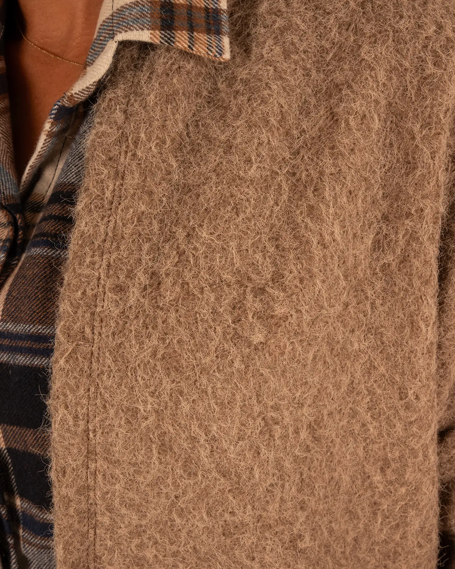 Beige lang vest van El-Vita - Afbeelding 4