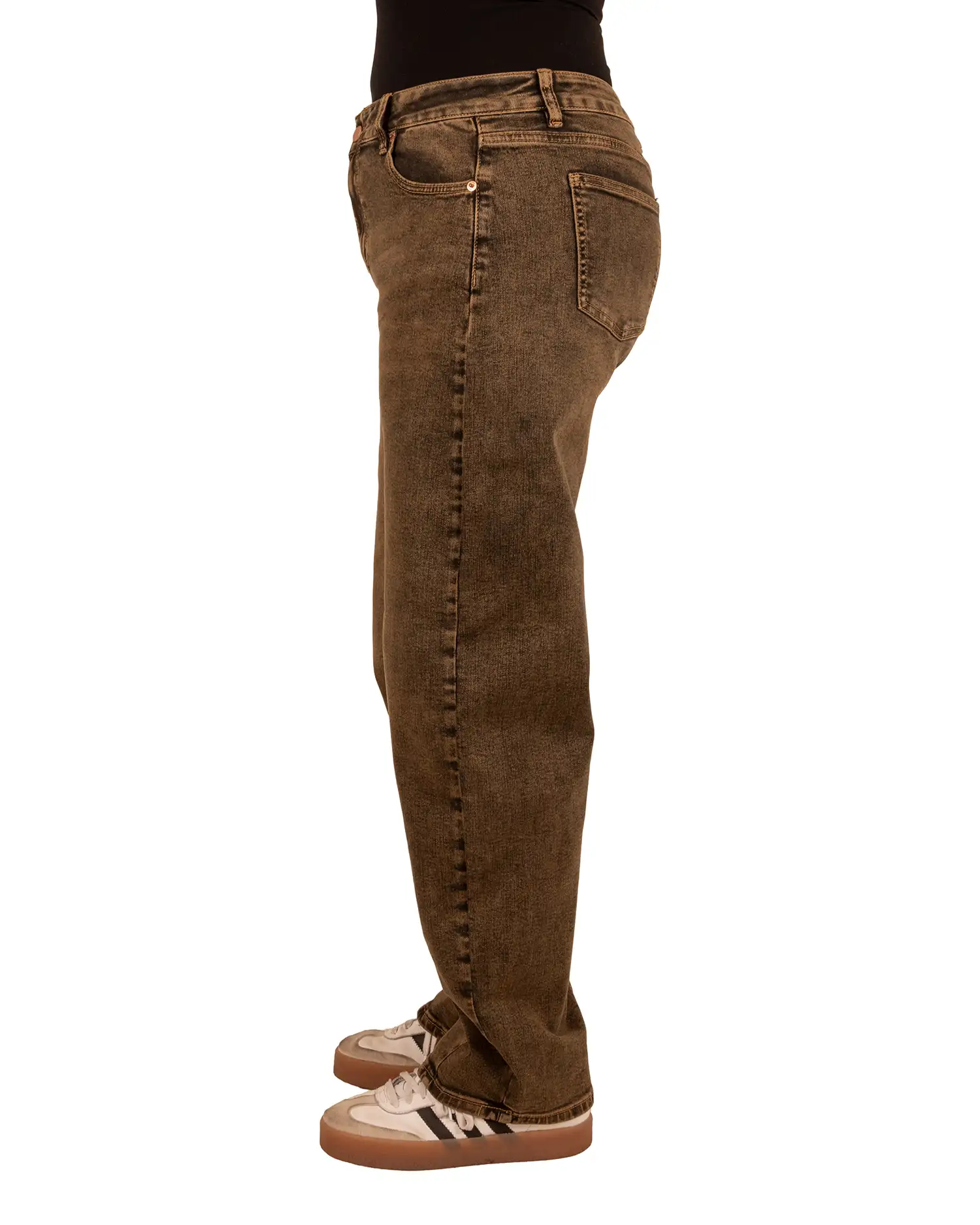 Dirty wash blue balloon jeans van Jewelly - Afbeelding 3
