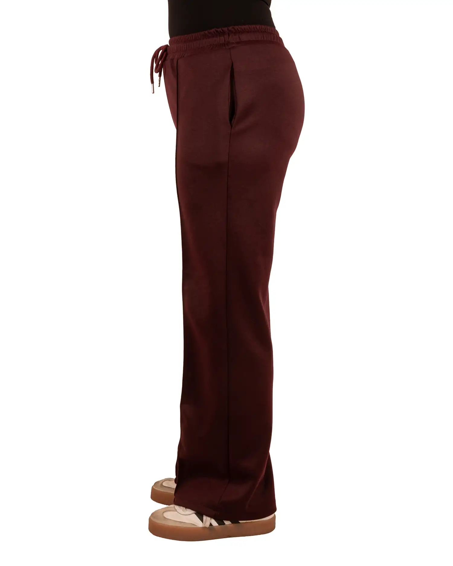 Burgundy stretch broek van BM - Afbeelding 3