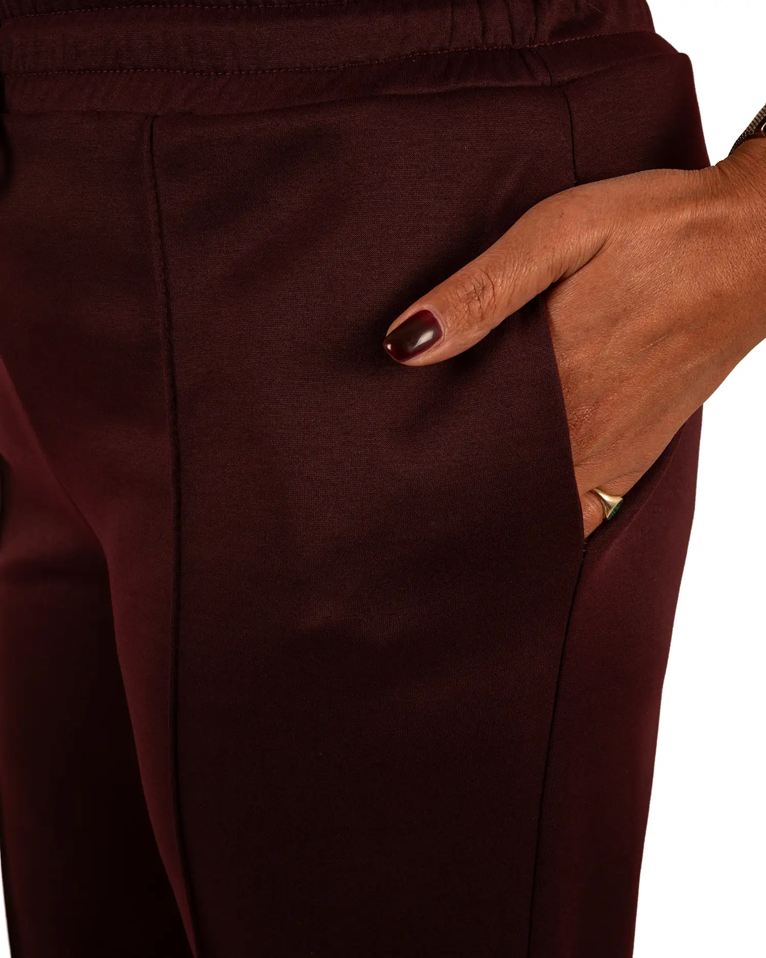 Burgundy stretch broek van BM - Afbeelding 5