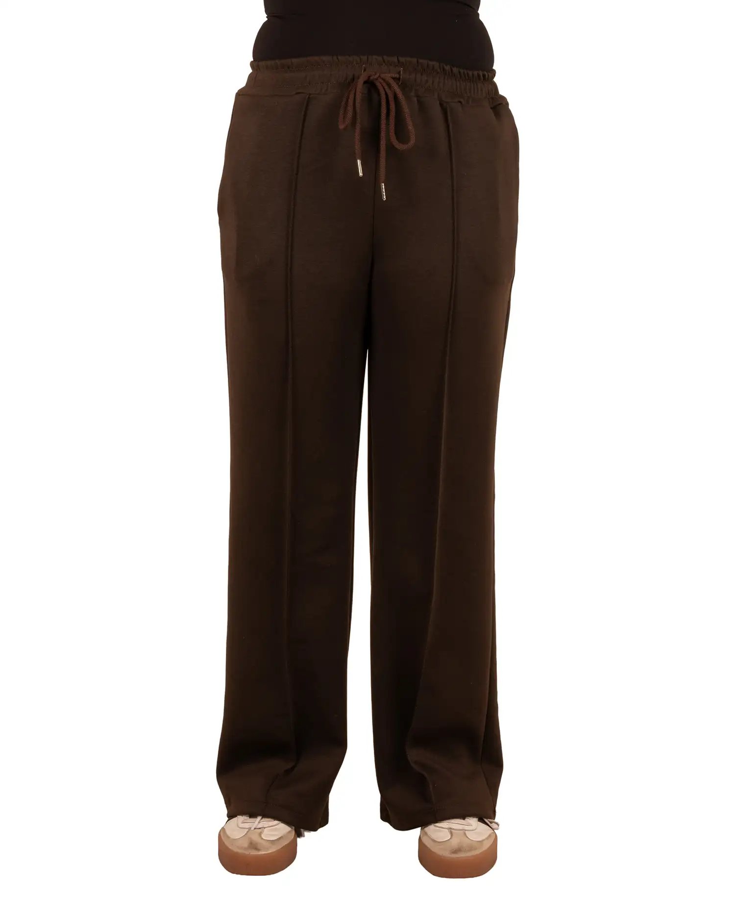 Donkerbruine stretch broek van BM - Afbeelding 4