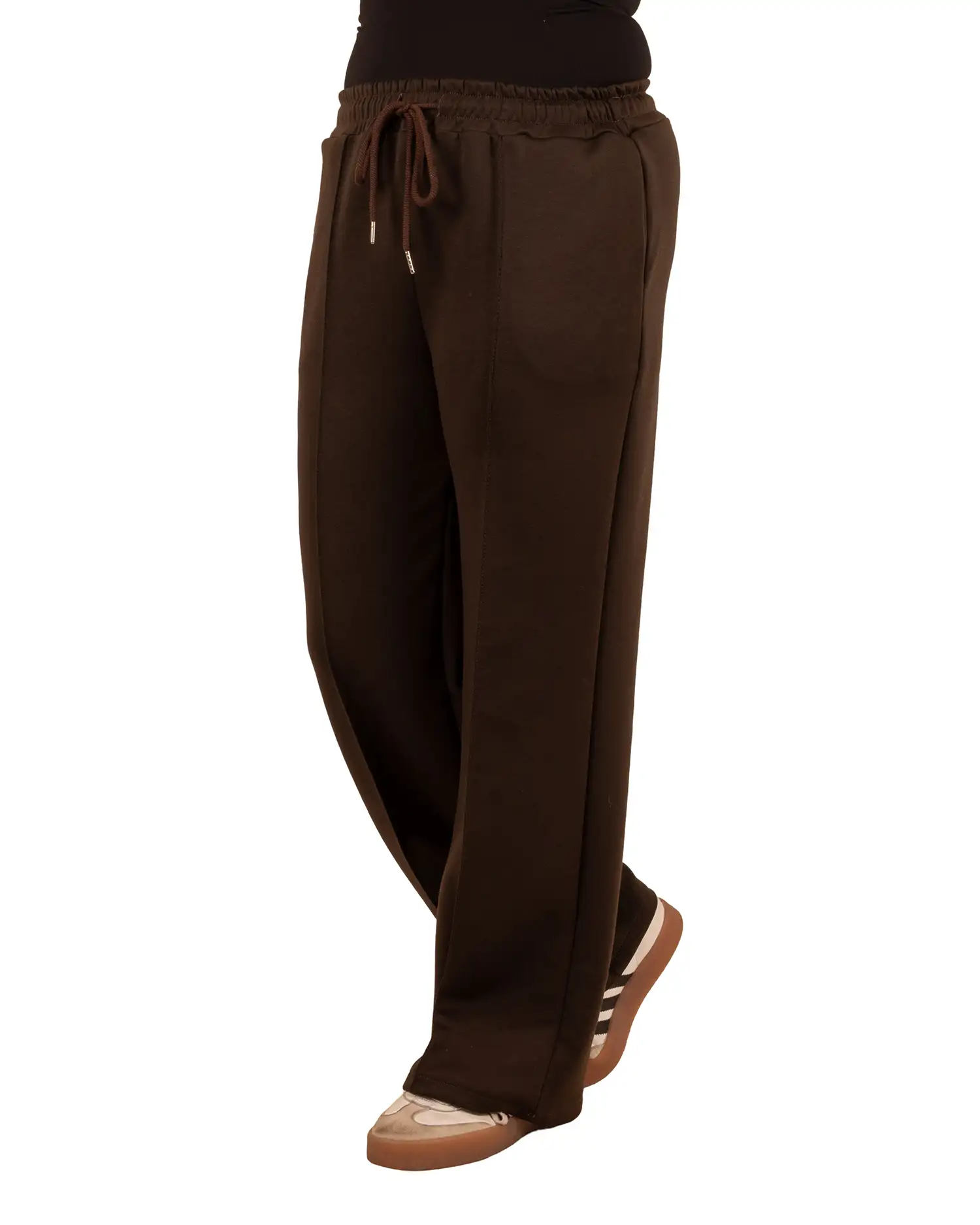Donkerbruine stretch broek van BM - Afbeelding 2