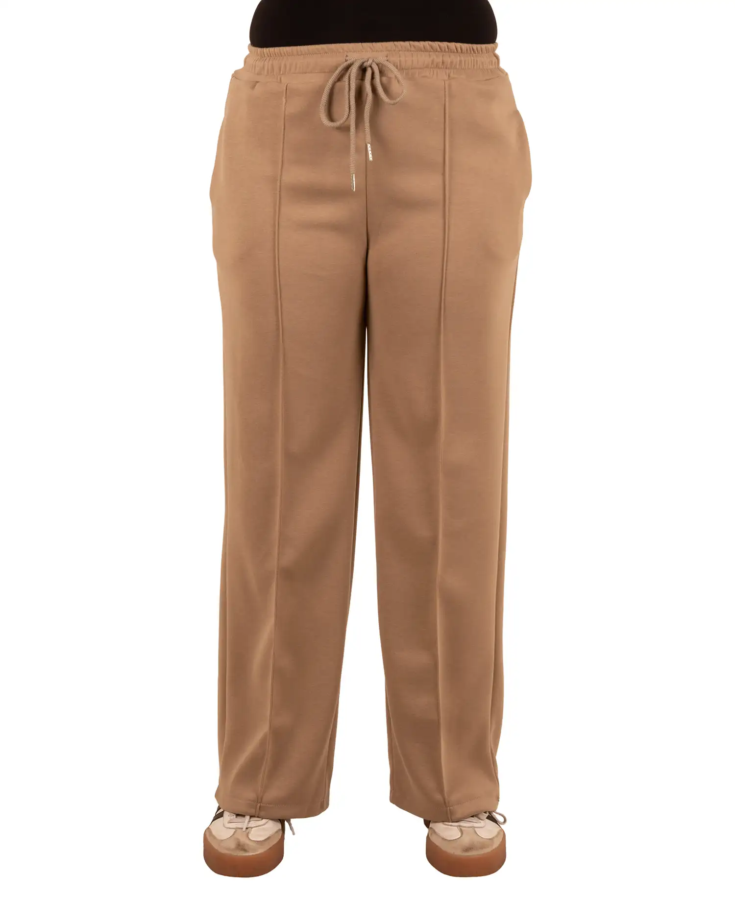 Donkerbeige stretch broek van BM - Afbeelding 4