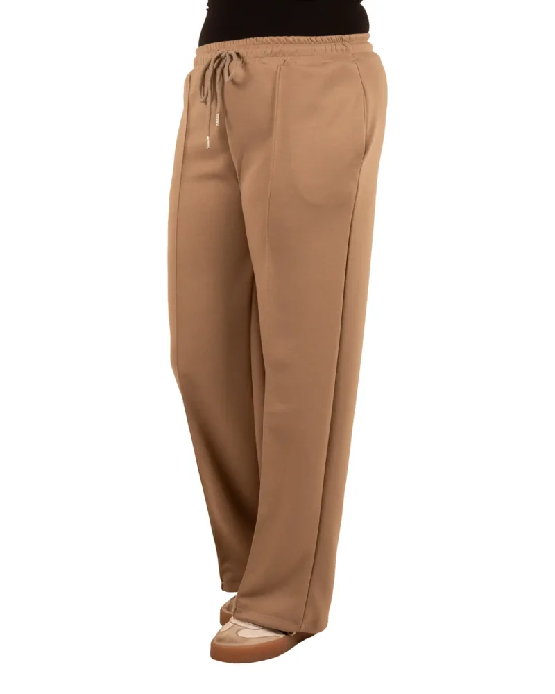 Donkerbeige stretch broek van BM - Afbeelding 2
